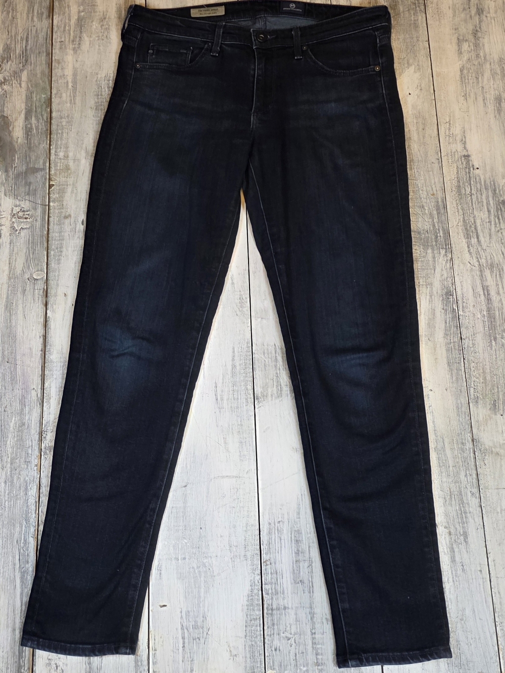 Ag Adriano Goldschmied Stevie Ankle Dark Blue Slim Straight Ankle Jeans sz 27R